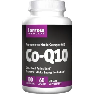 £10 • Buy Jarrow Formulas Co-Q10 - 60 - 100mg Capsules - Cholesterol Antioxidant