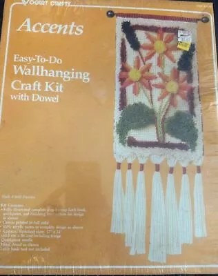 Vintage Vogart Crafts Accents # 4655 Daisies Wallhanging Kit 12  X 34  • $19.95