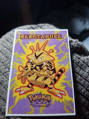 Electabuzz Pokemon Die Cut Vending Sticker 1999-2000 Mall Kiosk Vending Stock • $3.99