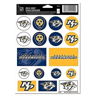 Nashville Predators NHL Vinyl Die-Cut Sticker Set / Decal Sheet *Free Shipping • $5.67