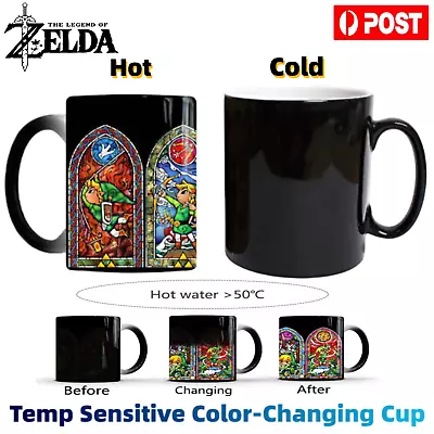 Zelda Breath Of The Wild Mugs Heat Sensitive Cup Colour Changing Coffee Tea Mug • $29.15