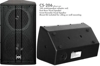 Better Music Builder DFS-206 Monitor Surround Karaoke Speakers 160 Watts Speaker • $299.95