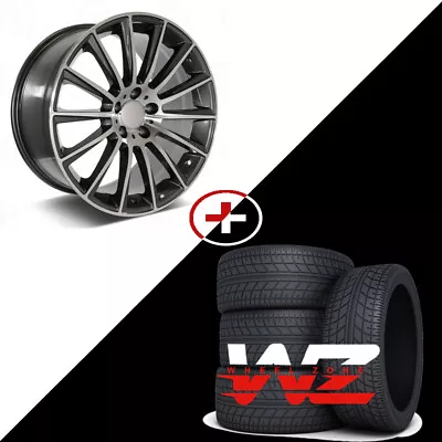 22  Machine Gunmetal Wheels W/Tires Fits Mercedes S500S550S560S600S65SLK350 • $1829