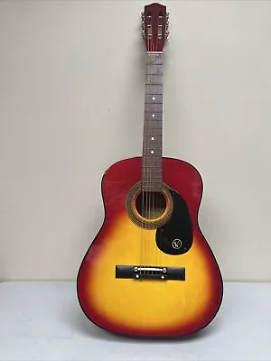 Vintage Model K -230 70’s Kay Cherry Sunburst Acoustic Guitar • $270