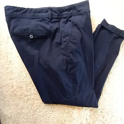 H&M + Women’s Plus Sz 20 Navy Blue Tapered Leg  Pants 4 Pockets • $13.99