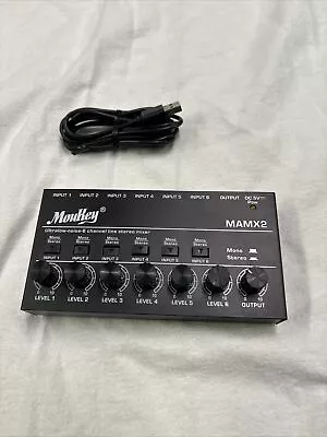 Moukey Mamx2 Audio Mixer Ultra-low Noise 6 Channels Stereo Line Mixer • $37.99