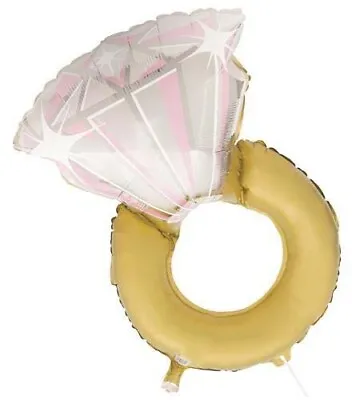 $6.99 • Buy Diamond Engagement Ring Foil Supershape Balloon (32in.) Pk 1