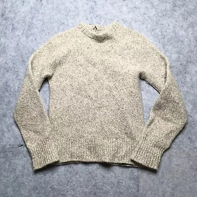 Vintage Knitron Military Aviation Sweater Men Small (Shrunk M) Oatmeal Wool Crew • $29.95
