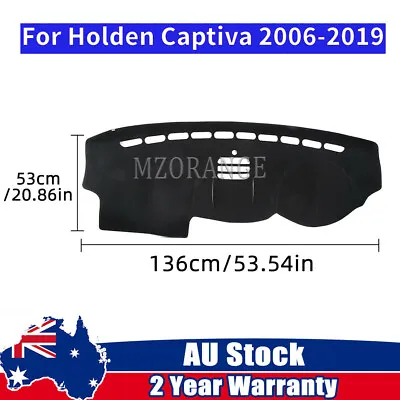 $28.19 • Buy Black Sun Dash Mat Pad Non-slip Dashboard Cover For Holden Captiva 7 CG 2006-19