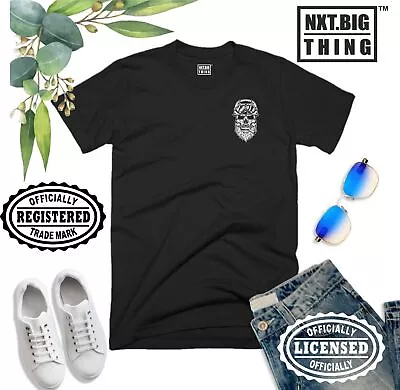 £10.99 • Buy Bearded Skull T Shirt Pocket Bike Biker Ride Race Motorbike Motorcycle Men Top