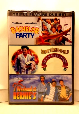 $12.25 • Buy Triple Feature DVD Bachelor Party Back To School Weekend At Bernie's New Sealed