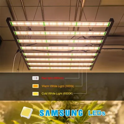 Phlizon FD9600 1000W LED Grow Light Bar Full Spectrum CO2 Commercial Indoor Grow • $459.98