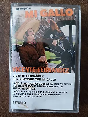 Vicente Fernandez - Hoy Platique Con Mi Gallo Cassette Portada Con Daño De Agua! • $12.40