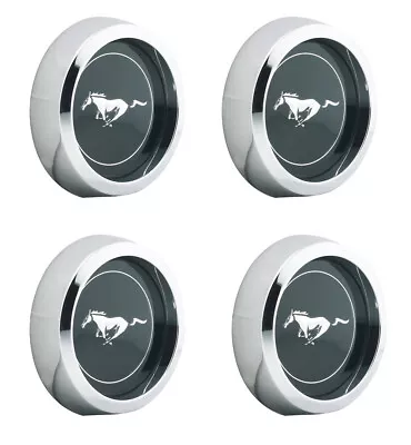 New! 1965-1973 Ford MUSTANG Magnum 500 Wheel Center Caps Chrome 2 1/8  Size Set • $114.90