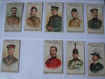 SALMON AND GLUCKSTEIN LTD. HEROES OF THE TRANSVAAL WAR  1901. 19 Cards. • £275