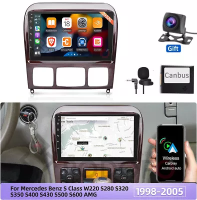 9  Carplay Android 11 Car Radio GPS Stereo For Mercedes-Benz S-Class W220 Player • $179.99