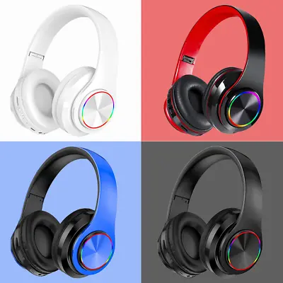 Wireless Headphones Bluetooth Noise Cancelling Stereo Earphones Over Ear Headset • £7.99