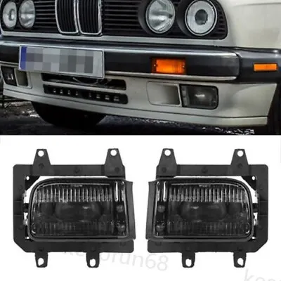 Front Bumper Fog Lights Driving Lamp Smoke Lens For BMW 3-Series E30 1985-1993 W • $41.99
