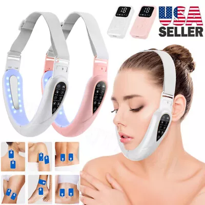 $21.95 • Buy V-Face Shaping Massager LED Electric Face Lifting Slimming Double Chin Removal