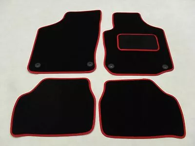 Vauxhall Corsa C 2000-06 Fully Tailored Deluxe Car Mats In Black With Red Trim. • $18.72