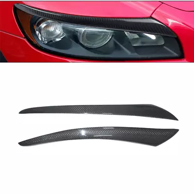 For Volvo S40 V50 2004 2005-2012 Headlight Eyebrow Eyelid Cover Carbon Fiber • $33.99