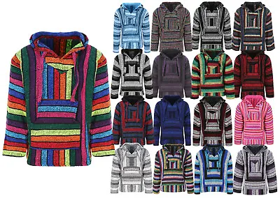 £24.85 • Buy Unisex Mexican Baja Hoodies, Jergas, Mexican Threads Hoodie, Festival Clothing