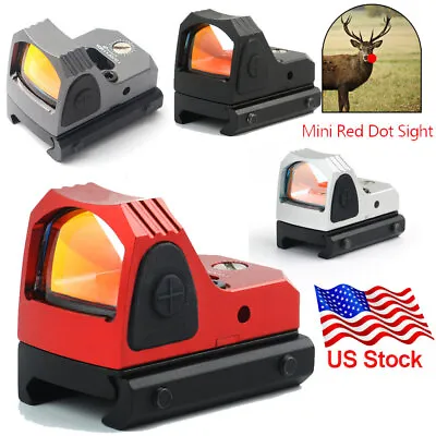 Mini Red Dot Tactical RMR Reflex Sight Scope For Pistol Glock 17 19 W/20mm Mount • $28.65