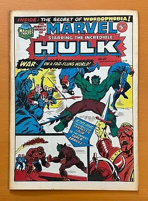 Mighty World Of Marvel #40 RARE MARVEL UK 1973. Stan Lee. FN+ Bronze Age Comic • £19.50