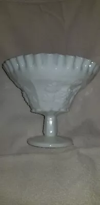 Milk Glass Fruit Bowlgrape Pattern • $10