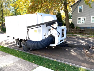 $25000 • Buy American Roads Large Self Contained Leaf Vacuum Dump Trailer - Deere Diesel - NJ