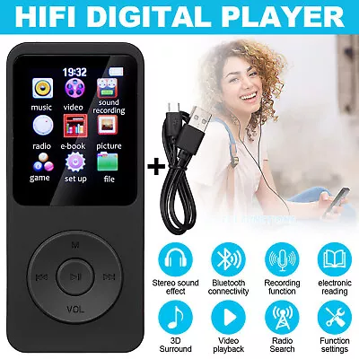 Support 128GB Bluetooth MP4/MP3 Lossless Sport Music Player FM Radio Recorder • $15.99