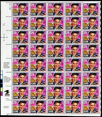 Elvis Presley Complete Sheet Of Forty 29¢ Stamps Scott 2721 - Stuart Katz • $18.95