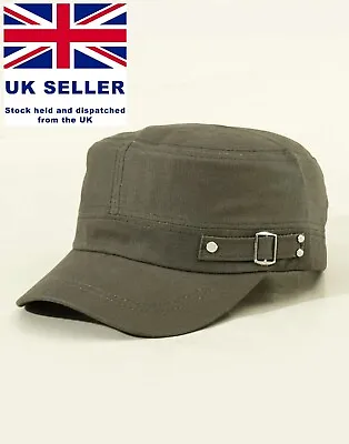 Adjustable Sweatband Flat Hat Military Tactical Army Military Cap Hat Cotton • £6.39