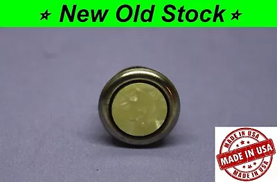 ⚪ Vintage Genuine Mother-of-Pearl Doorbell Push Button W/ Chromium Bezel - USA • $17.95