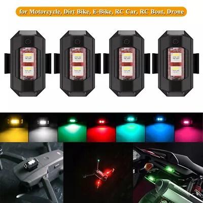 7-Color LED Aircraft Warning Strobe Lights Quadcopter Motorcycle Bike Drone • $5.99