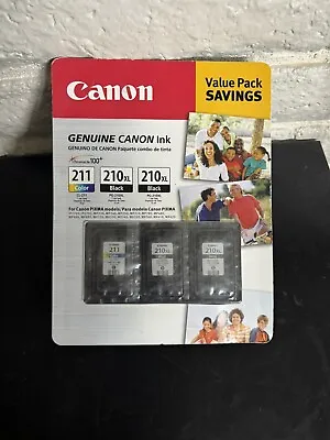 Canon - 2 X PG-210XL Black & 1 X CL-211 Color Ink Cartridge For Canon PIXMA • $49.99