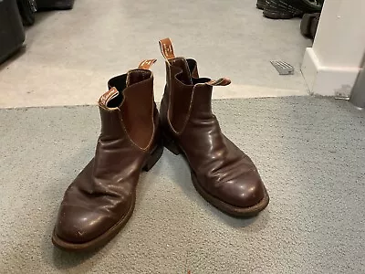 Vintage RM Williams Mens Workmans Leather Boots Brown Made In Australia Designer • $179.99
