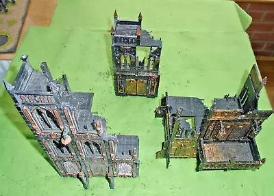 Original Warhammer 40k Terrain Ruins Sector Imperialis 2 Medium 1 Small Ruins • £18