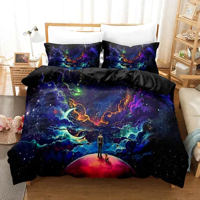 Alien Planet Fantastic Duvet Cover Bedding Set Quilt Cover Single Double Queen • $16