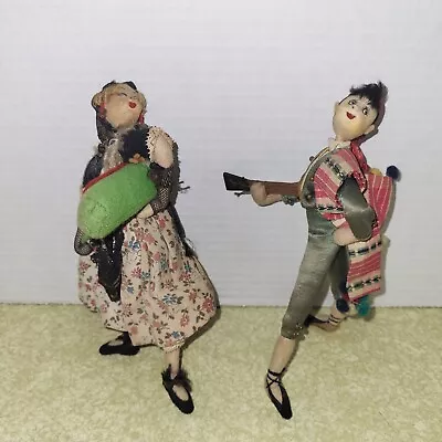 Vintage Klumpe Roldan Dancing Musical Couple Dolls • $30