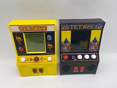 TWO Arcade Classics Retro Mini Handheld Games PAC-MAN & TETRIS Basic Fun TESTED • $34.88