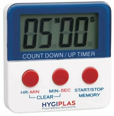 Digital Kitchen Timer Hygiplas Professional Hours Minutes Seconds Alarm Magnetic • £10.95