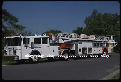 Baltimore MD T5 1987 Spartan LTI 110' TDA Fire Apparatus Slide • $5