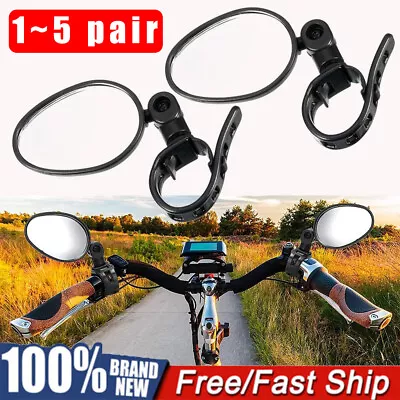 6Pcs Bike Mirror Rotaty Round MTB Road Handlebar Bicycle Rear View Glass Cycling • $4.39