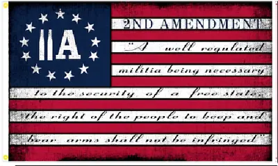 3x5 2nd Amendment 2a A Well Regulated Militia Trump 2024 Flag Banner 100d R1 • $12.88