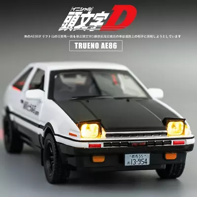 1/32 Initial D AE86 Toy Car Diecast ToyotaAE86 Model Pull Back Sound Light • $26.99