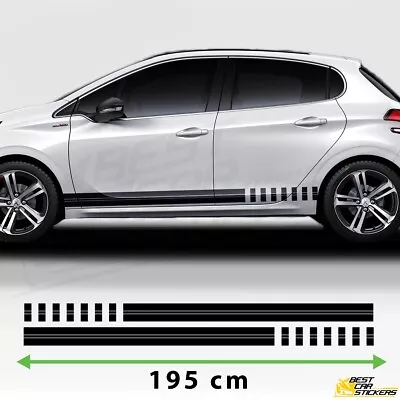 Fits Peugeot Side Racing Stripes Car Stickers /Car Graphics Vinyl Made In UK • £19.99