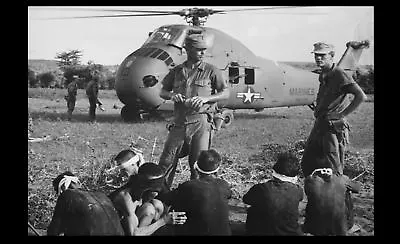 Vietnam War US Marine Transport Of Viet Cong POWs PHOTO Prisoners Helicopter • $4.28