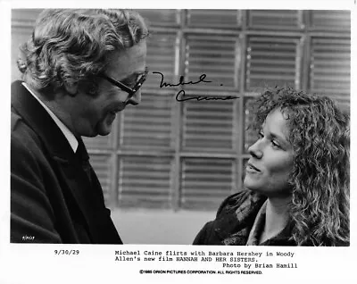 MICHAEL CAINE Signed HANNAH & HER SISTERS 8x10 W/ Coa ORIG 1985 STUDIO CLOSEUP • $28.99