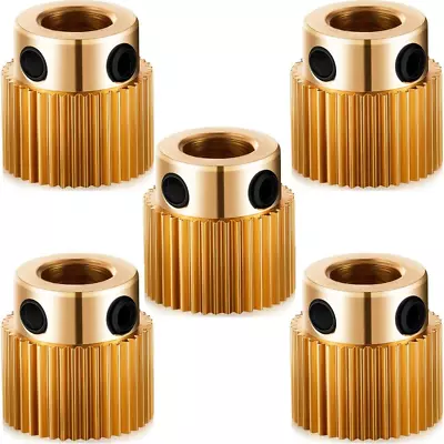 5 Pcs 40 Teeth Brass Extruder Drive Gear Wheel Compatible With Creality • $9.29